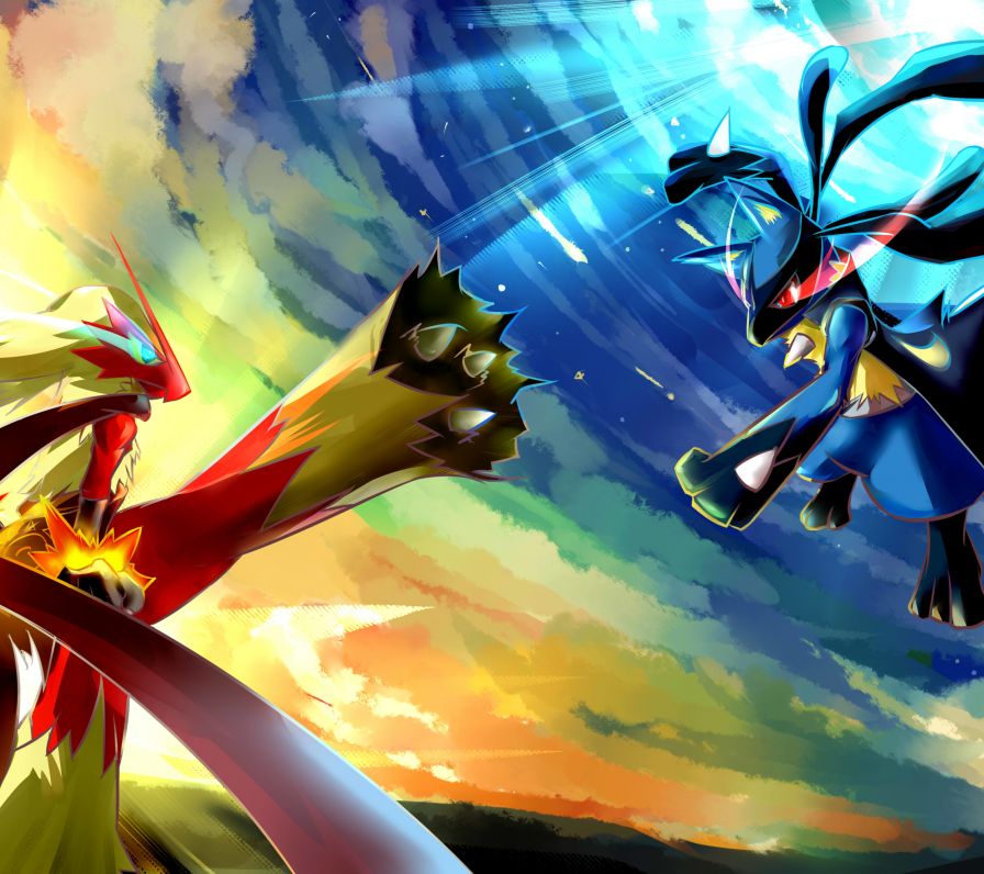 Blaziken and Lucario