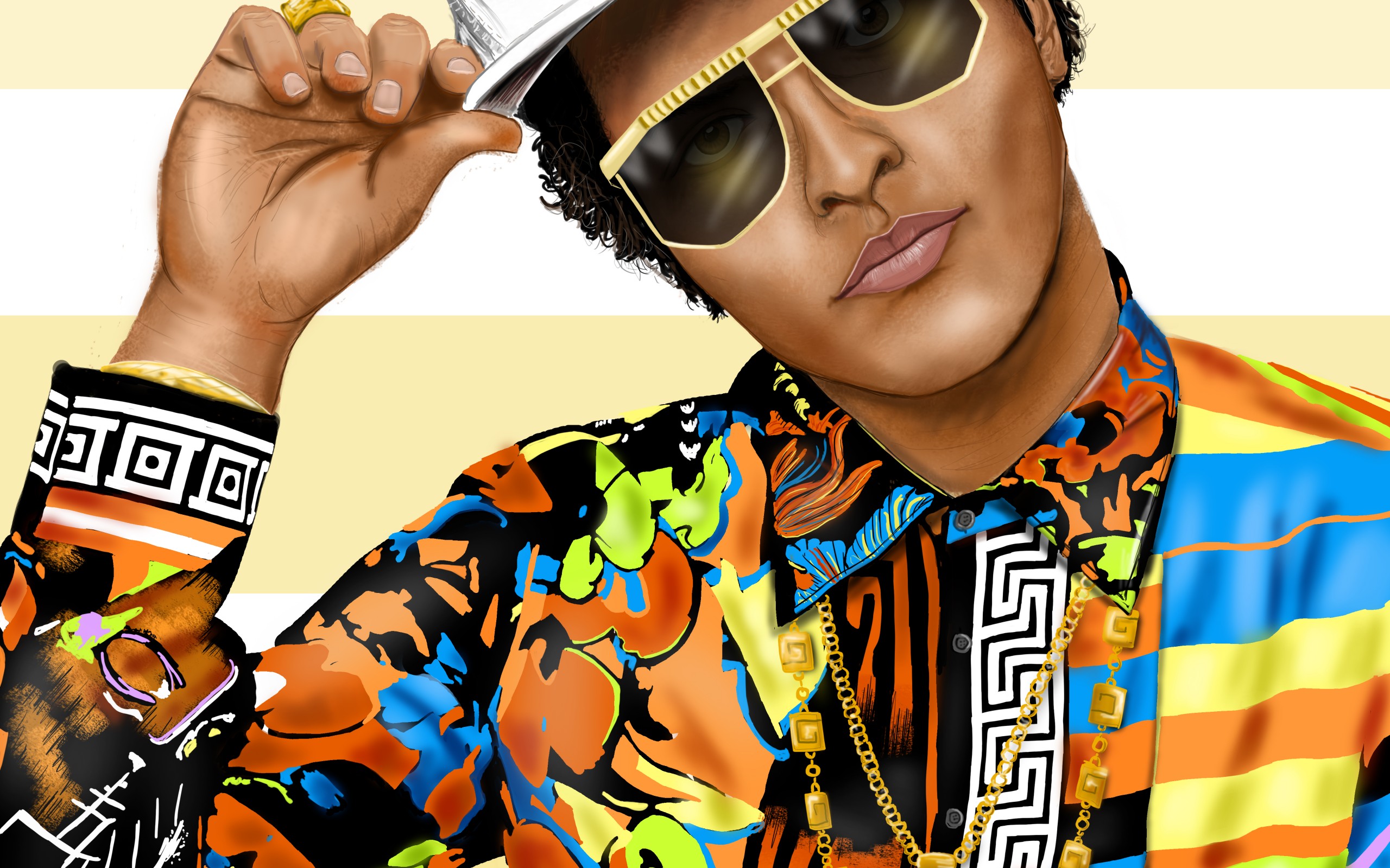 Bruno Mars Illustration 2560x1600 Wallpaper Thewallpaperkid Com