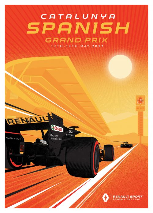 Renault Formula 1 - Catalunya 2017 Poster